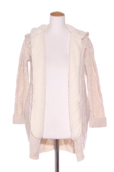 BASIC HOUSE - Sherpa lined wool cable knit jacket! 10-12