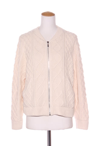 JUST JEANS - Lined cable knit zip front jacket! 12