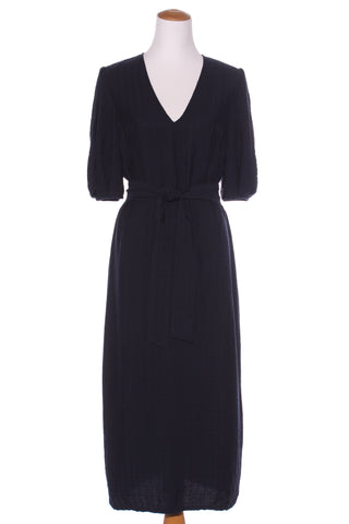VERONIKA MAINE - Textured rayon puff sleeve midi dress! 8