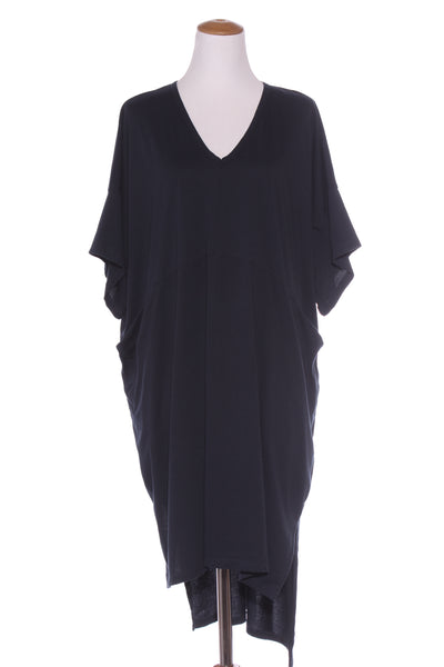 GAARD - Step hem dress with pockets - Navy! 14-18