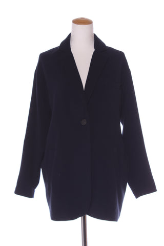 MAX - Navy oversized knit blazer! 12-14