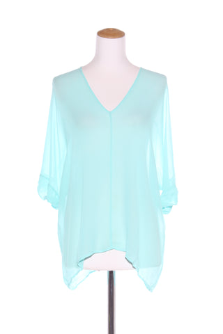 WITCHERY - Sheer viscose mint top! 14