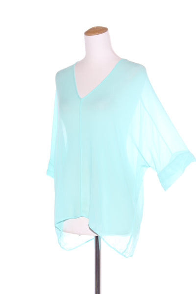WITCHERY - Sheer viscose mint top! 14