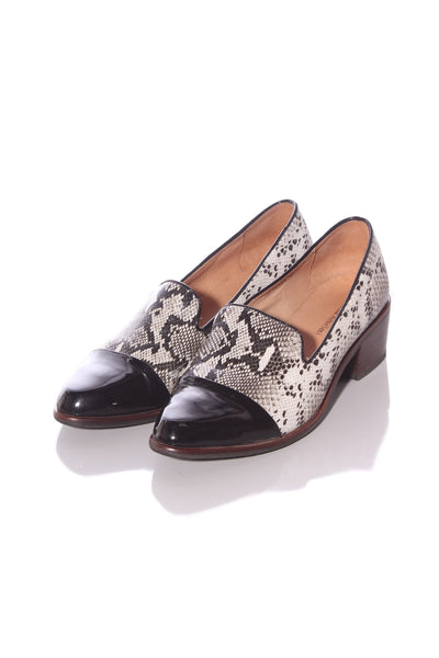 ISABELLA ANSELMI - Snakeskin leather loafer! 38
