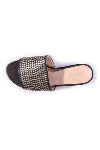 MIMCO "Venus" woven leather slides! 38
