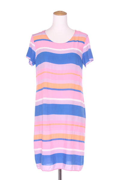 MEMO - Neon stripe viscose dress! 10