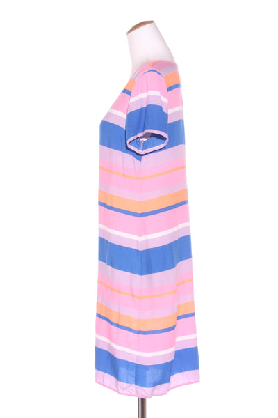 MEMO - Neon stripe viscose dress! 10