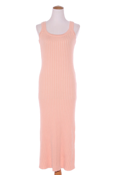 CAITLIN CRISP - Rib knit maxi dress - Peach! 10