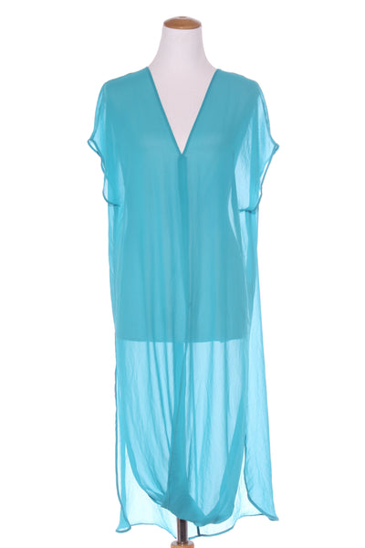 REPERTOIRE (NZ) "Serenity" chiffon dress - Aqua! 14