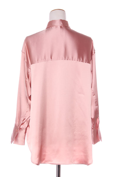 H&M - Blush pink satin shirt! 10-12