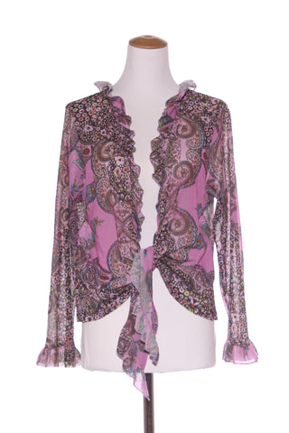 TCD (NZ) Ruffle paisley print mesh cardi! 18