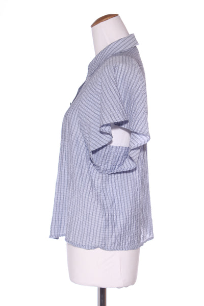 VERONIKA MAINE - Flutter sleeve shirt - Blue plaid! 10