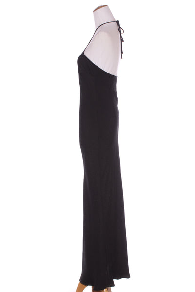 MARLE "Simmonds" Textured silk maxi halterneck dress! 12