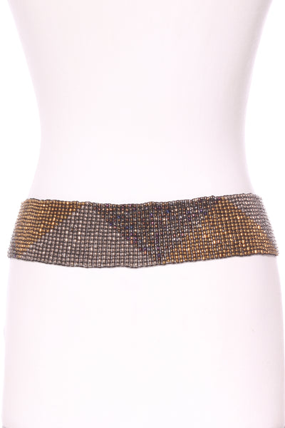 Boho beaded + wooden buckle belt! 10-14