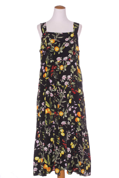 STUDIO CURVE (LN) Floral citrus + strawberry midi dress! 16