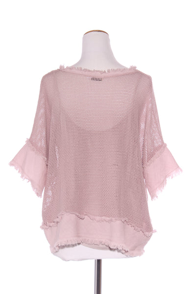 MADE IN ITALY (ITA) Cotton net mesh top! 10-14