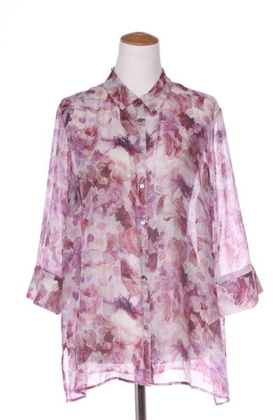 VINCENT - Watercolour floral print tencel shirt! 16
