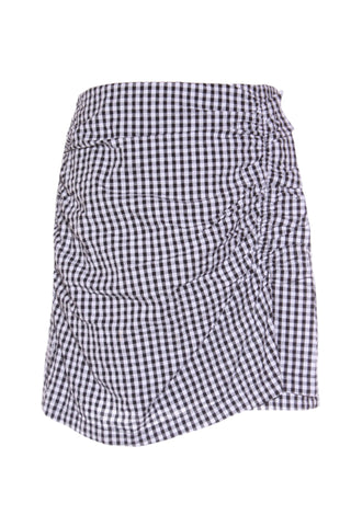 MAX (LN) Organic cotton gingham frill mini skirt! 10
