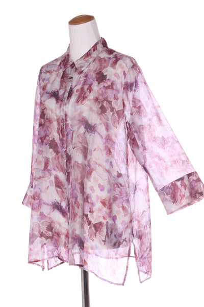 VINCENT - Watercolour floral print tencel shirt! 16