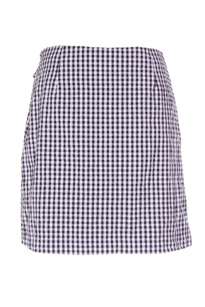 MAX (LN) Organic cotton gingham frill mini skirt! 10