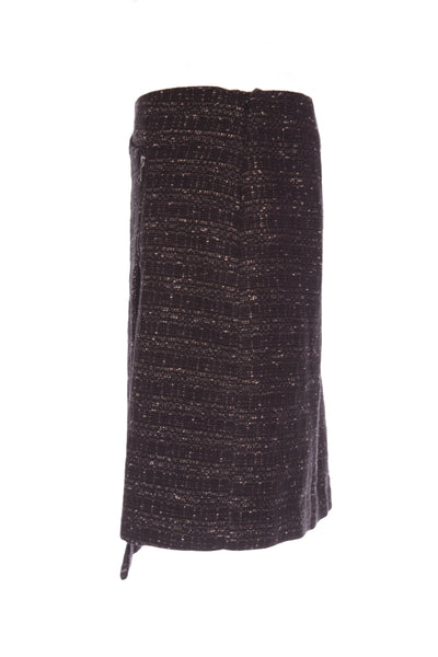 MARKS & SPENCER - Metallic tweed faux wrap skirt! 12