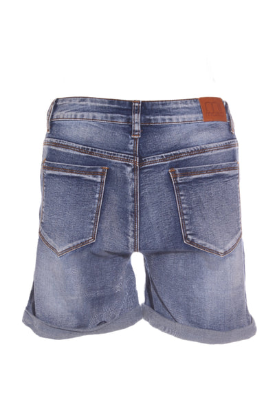 MI MOSO  - Sequin distressed denim short! 8