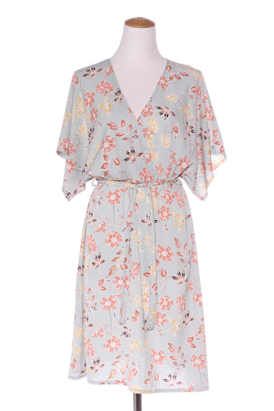 KILT (NZ) Sage floral crossover front dress! 12