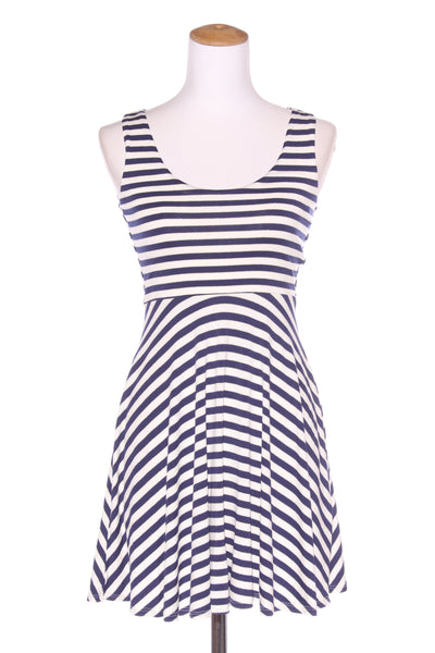 FOREVER NEW - Metallic stripe swing dress 8