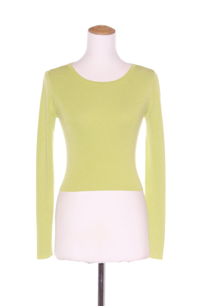 GLASSONS - Lime ecovero crop knit top! 10
