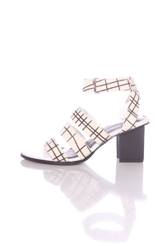 FRANKIE/4 - Pony fur leather block heels! 40