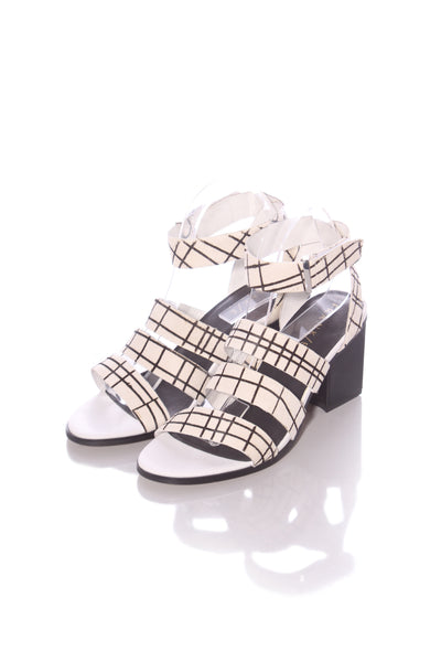 FRANKIE/4 - Pony fur leather block heels! 40