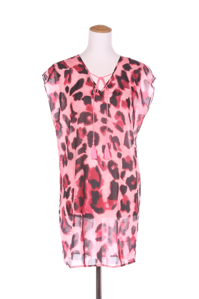 AUGUSTINE "Kenzie tie" dress - Pink leopard! 6-10