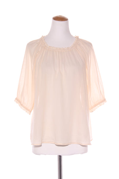 BRIARWOOD - Ramie voile lace trim top! 12-14