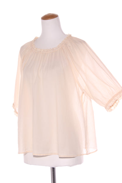 BRIARWOOD - Ramie voile lace trim top! 12-14