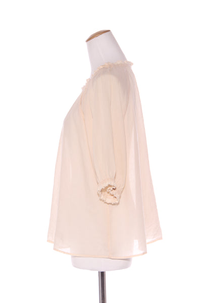 BRIARWOOD - Ramie voile lace trim top! 12-14
