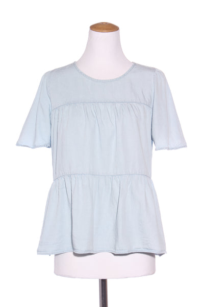 ZEST - Chambray tiered top! 12