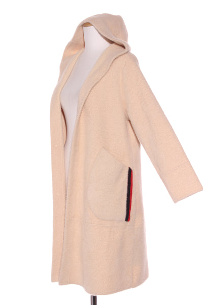 HWYZSE - Soft milk velvet hooded coatigan! 10-12