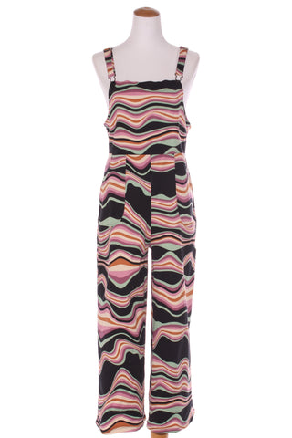 BLACK FRIDAY - Wave print cotton flare overalls! 12