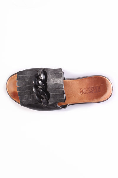 RILASSARE - Tumult chain detain leather sandals! 40