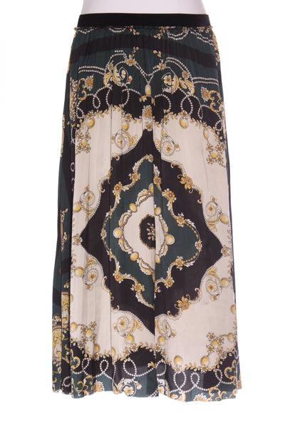 ZARA - Scarf print pleated midi skirt! 10