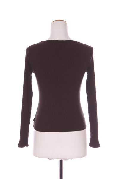 ALL ABOUT EVE - Rib knit L/S top - Washed black! 10