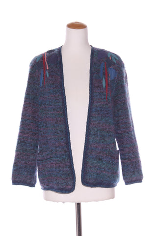 ROSEMARIE MULLER (NZ) Vintage mohair + leather applique jacket! 14