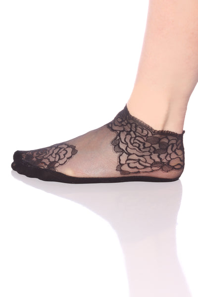 Black lace ankle socks!