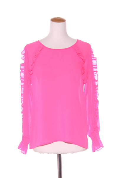 CHARLO "Jazmyn" fluro pink ruffle blouse! 10
