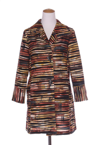 JOSEPH RIBKOFF (CA) Textured stripe knit jacket! 14-16