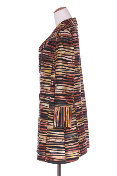 JOSEPH RIBKOFF (CA) Textured stripe knit jacket! 14-16