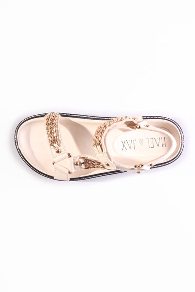 HAEL & JAX - Chain detail leather sandals! 38