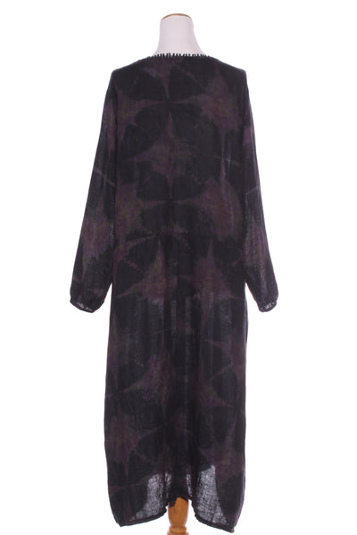 HELGA MAY (ITA) Purple print linen dress! 16