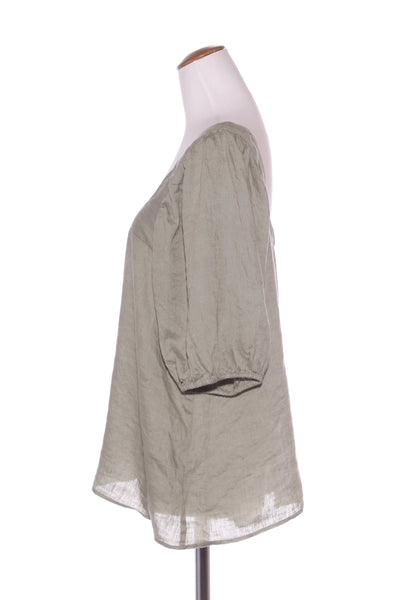 SASS - Square neck linen top - Khaki! 16