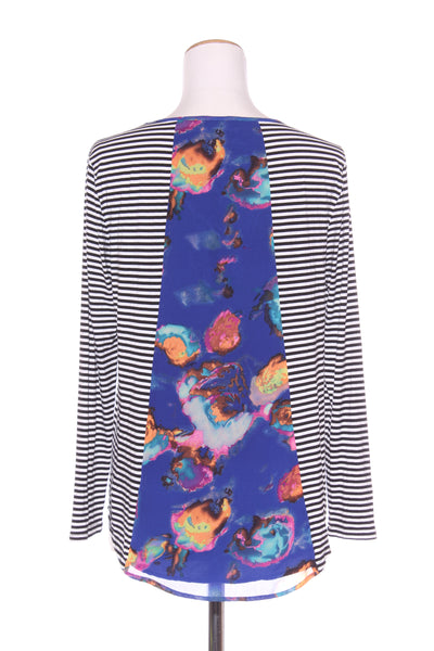 CHARLO - Abstract print panel L/S stripe top! 12
